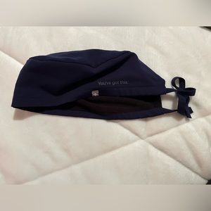 Navy Figs scrub cap.
